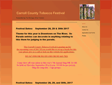 Tablet Screenshot of carrolltontobaccofestival.com